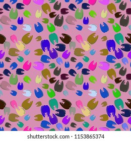 New amazing seamless pattern with colored tooth.