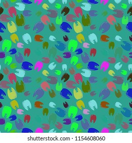 New amazing seamless pattern with colored tooth.