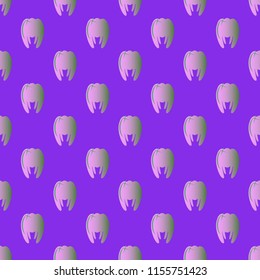 New amazing seamless pattern with colored tooth.