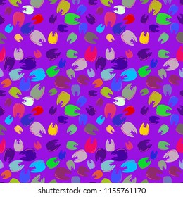New amazing seamless pattern with colored tooth.