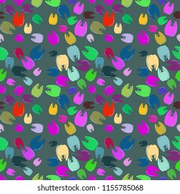 New amazing seamless pattern with colored tooth.