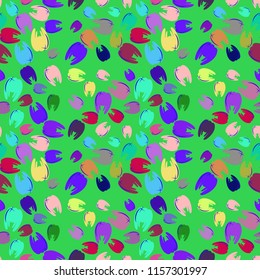 New amazing seamless pattern with colored tooth.