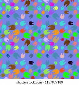 New amazing seamless pattern with colored tooth.