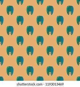 New amazing seamless pattern with colored tooth.