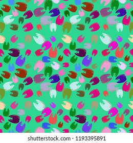 New amazing seamless pattern with colored tooth.