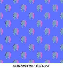 New amazing seamless pattern with colored tooth.