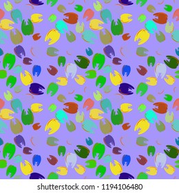 New amazing seamless pattern with colored tooth.