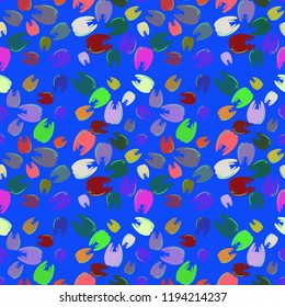 New amazing seamless pattern with colored tooth.