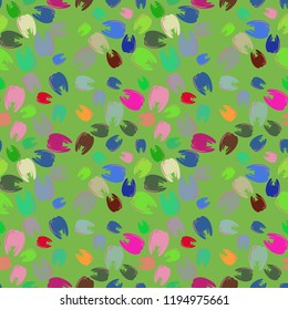 New amazing seamless pattern with colored tooth.