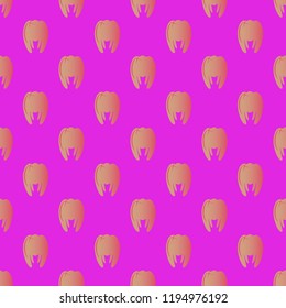 New amazing seamless pattern with colored tooth.