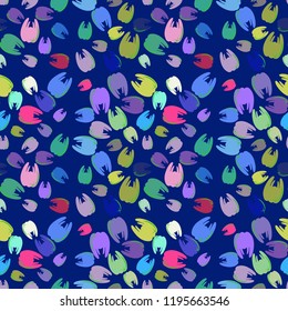 New amazing seamless pattern with colored tooth.