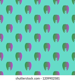 New amazing seamless pattern with colored tooth.