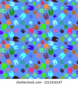 New amazing seamless pattern with colored tooth.