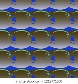 New amazing seamless pattern with colored tooth.