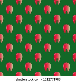 New amazing seamless pattern with colored tooth.