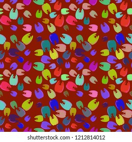 New amazing seamless pattern with colored tooth.