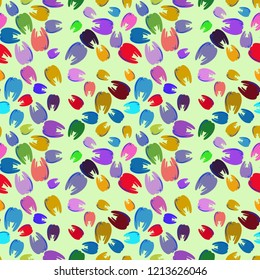 New amazing seamless pattern with colored tooth.