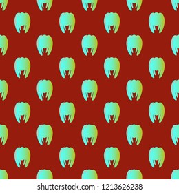 New amazing seamless pattern with colored tooth.