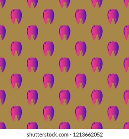 New amazing seamless pattern with colored tooth.