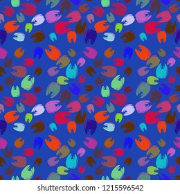 New amazing seamless pattern with colored tooth.