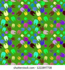 New amazing seamless pattern with colored tooth.