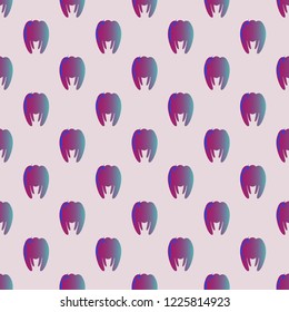 New amazing seamless pattern with colored tooth.