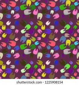 New amazing seamless pattern with colored tooth.