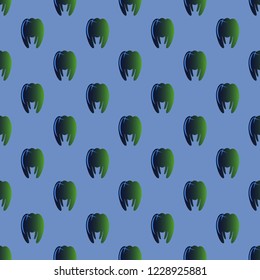 New amazing seamless pattern with colored tooth.