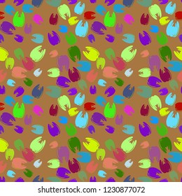 New amazing seamless pattern with colored tooth.