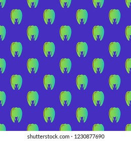 New amazing seamless pattern with colored tooth.