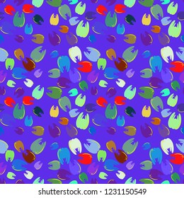New amazing seamless pattern with colored tooth.