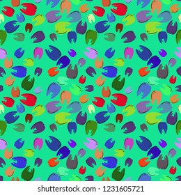 New amazing seamless pattern with colored tooth.