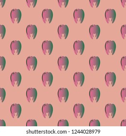 New amazing seamless pattern with colored tooth.