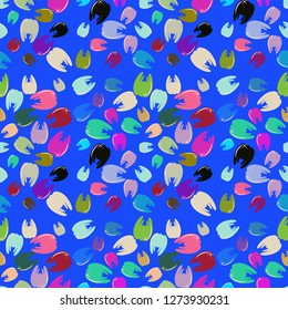 New amazing seamless pattern with colored tooth.