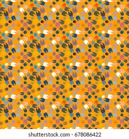 New amazing seamless pattern with colored tooth.
