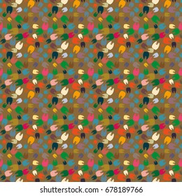 New amazing seamless pattern with colored tooth.