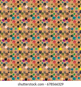 New amazing seamless pattern with colored tooth.