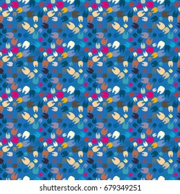 New amazing seamless pattern with colored tooth.