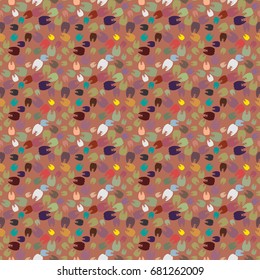 New amazing seamless pattern with colored tooth.