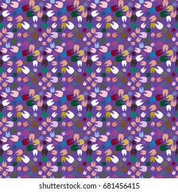 New amazing seamless pattern with colored tooth.