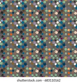 New amazing seamless pattern with colored tooth.
