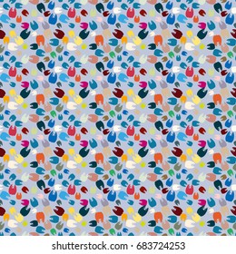 New amazing seamless pattern with colored tooth.