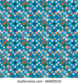 New amazing seamless pattern with colored tooth.