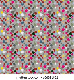 New amazing seamless pattern with colored tooth.