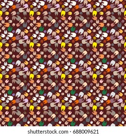 New amazing seamless pattern with colored tooth.