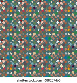 New amazing seamless pattern with colored tooth.