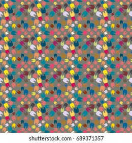 New amazing seamless pattern with colored tooth.