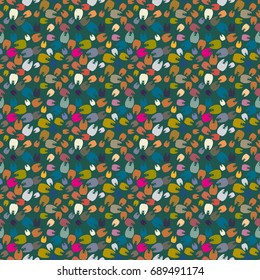 New amazing seamless pattern with colored tooth.