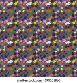 New amazing seamless pattern with colored tooth.