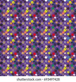 New amazing seamless pattern with colored tooth.